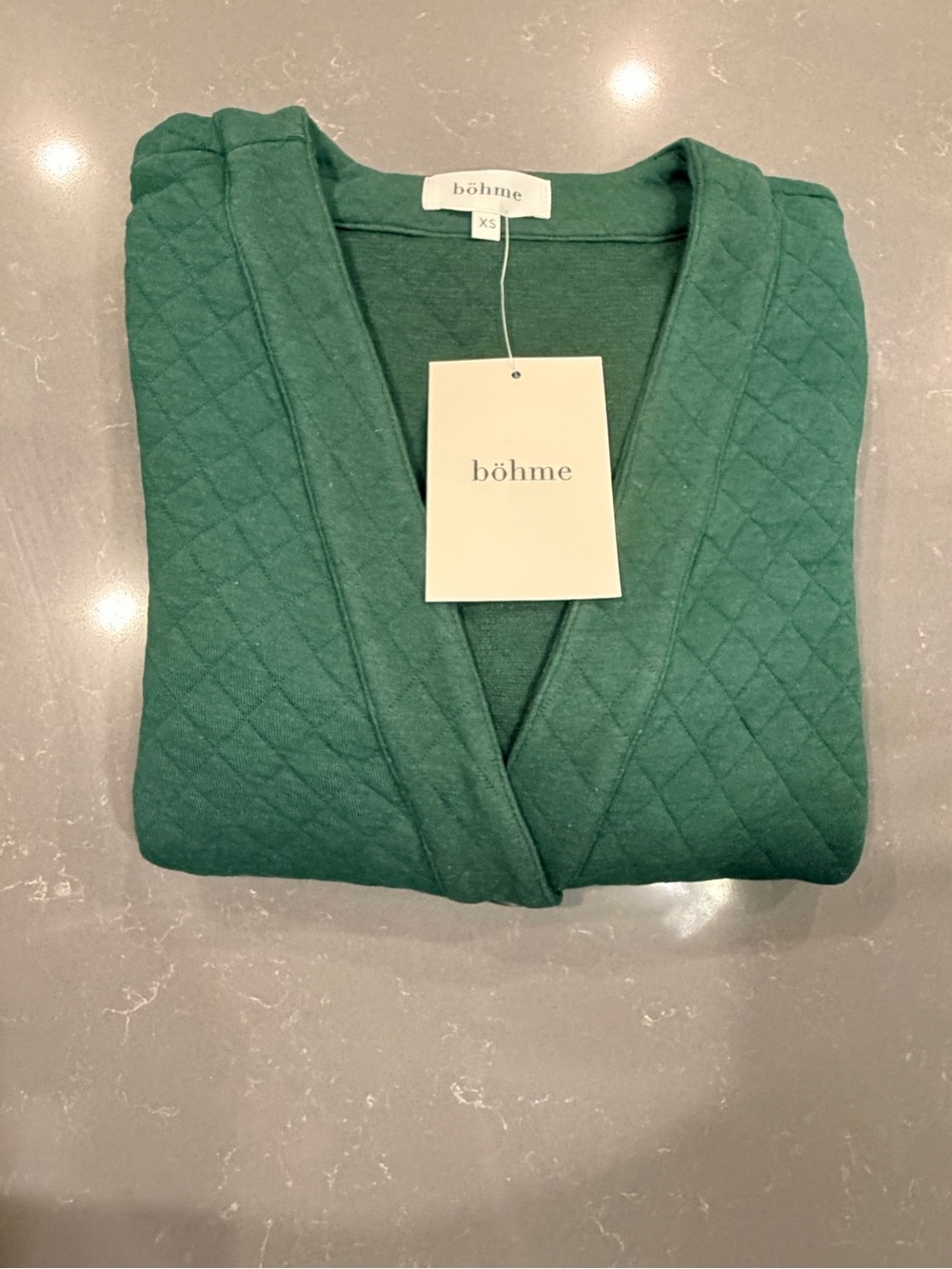 böhme Quilted Deep Green Button Down Top